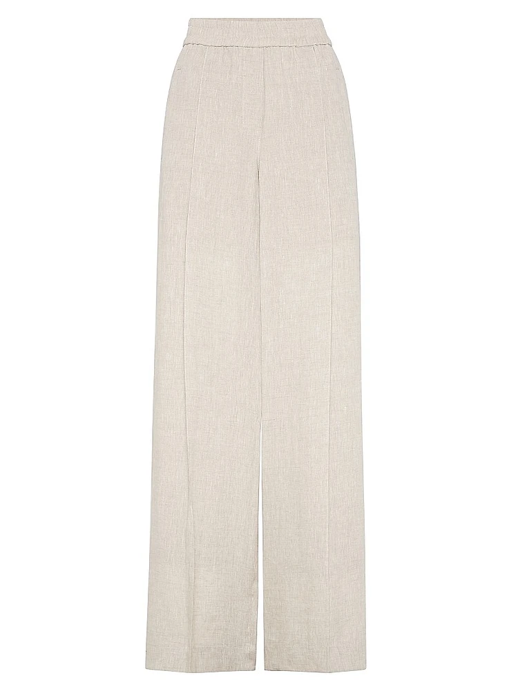 Linen Loose Track Trousers