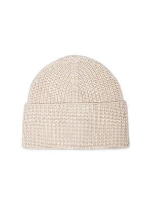 Cashmere English Rib Knit Beanie