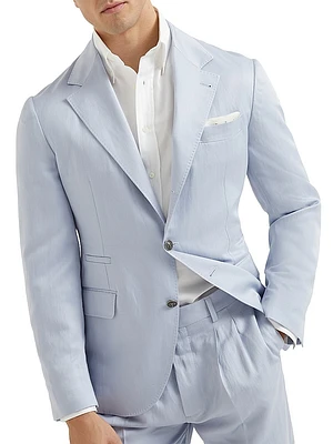 Deconstructed Blazer with Metal Buttons