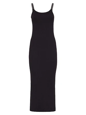 Stretch Cotton Ribbed Jersey Tank Dress