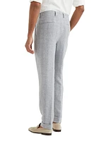 Textured Stripe Diagonal Leisure Fit Trousers with Pleat
