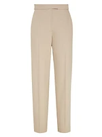 Stretch Twisted High Waist Cigarette Trousers