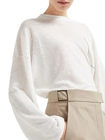 Stretch Twisted High Waist Cigarette Trousers
