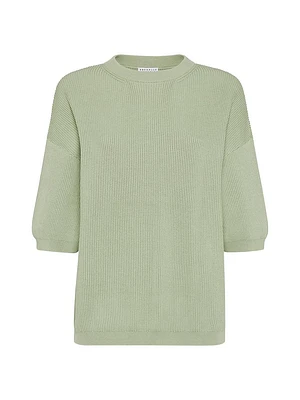 Cotton English Rib Sweater