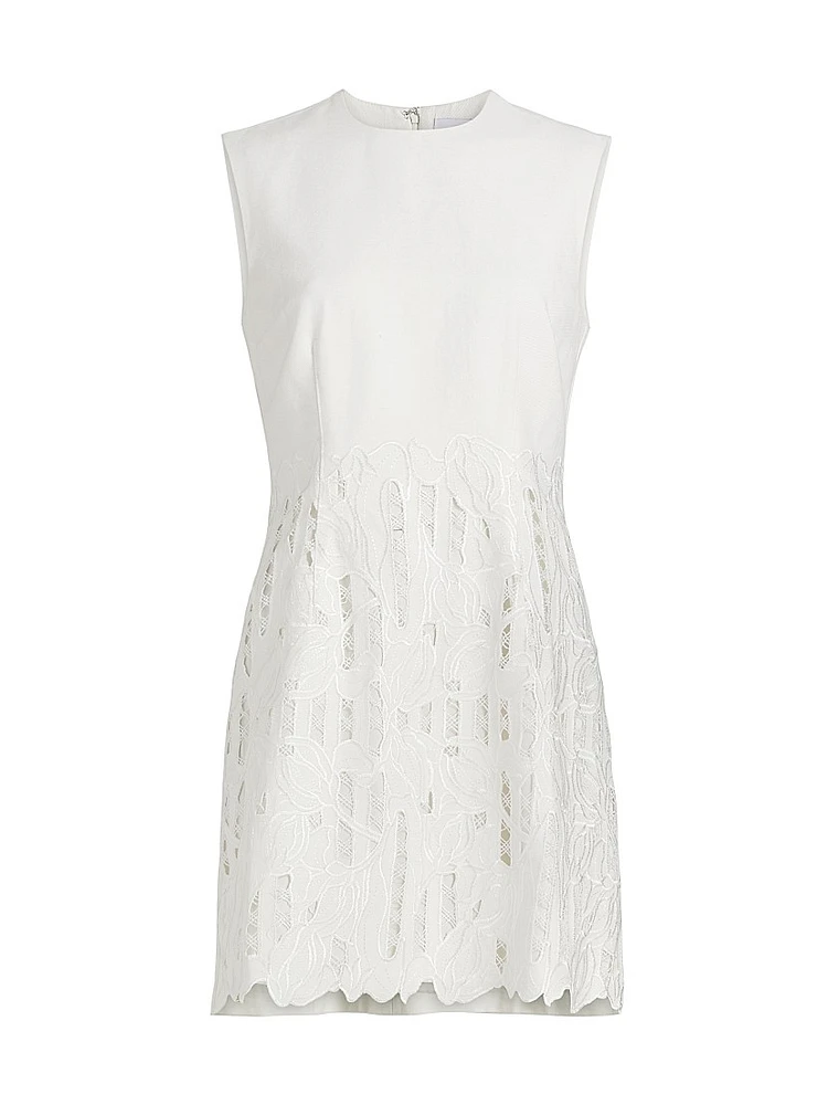 Georgia Lace-Trimmed Sleeveless Minidress