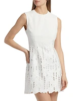 Georgia Lace-Trimmed Sleeveless Minidress