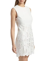 Georgia Lace-Trimmed Sleeveless Minidress