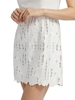 Georgia Lace-Trimmed Sleeveless Minidress