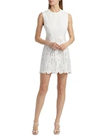 Georgia Lace-Trimmed Sleeveless Minidress