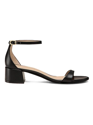 Nudist Leather 35MM Block Sandals