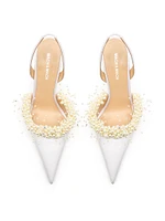 85MM Embellished Crepe Satin Slingback Pumps