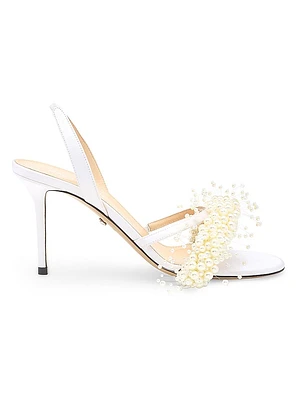 Floating Pearl Satin Sandals