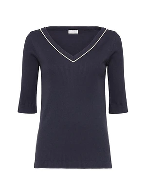 Comfort Cotton Ribbed Jersey T-Shirt