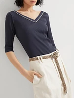 Comfort Cotton Ribbed Jersey T-Shirt