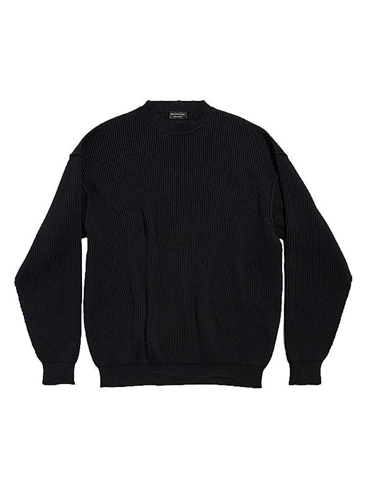 Stretched Crewneck Sweater