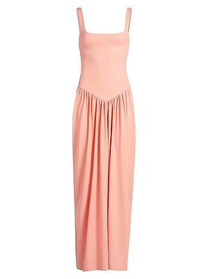 Viana Pleated Maxi Dress