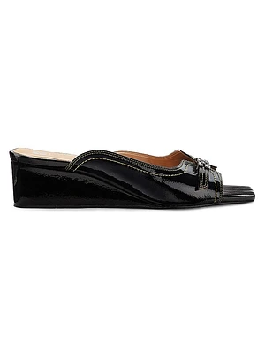 Butterfly Wedge Mule Sandals