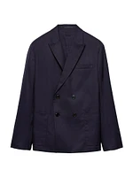 Double Breasted Cotton Blazer