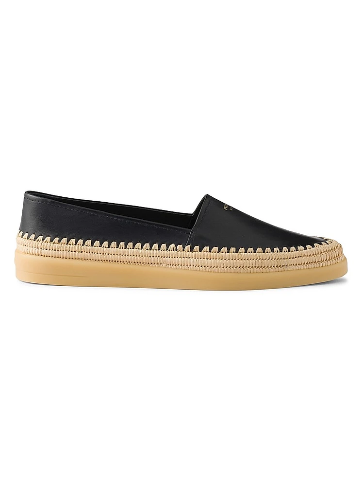 Nappa Leather Espadrilles Loafers