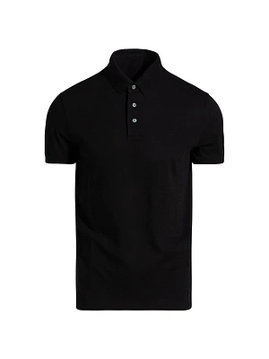 Chevron Cotton Jersey Polo Shirt