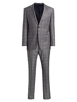 Plaid Virgin Wool Single-Breasted Suit