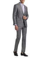 Plaid Virgin Wool Single-Breasted Suit