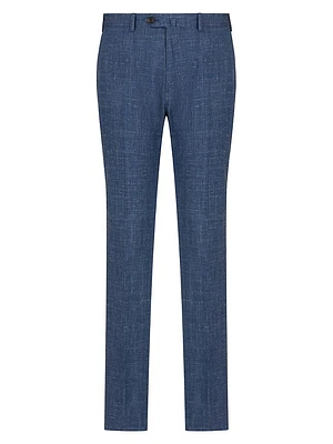 Textured Virgin Wool-Blend Pants