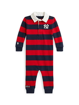 Baby Boy's New York Yankees™ Rugby-Striped Cotton Coverall