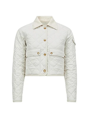 Chitre Diamond-Quilted Padded Shirt Jacket