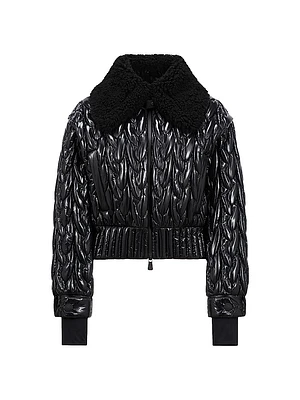 Epuyen Braided Stitch Glossy Belted Down Bomber