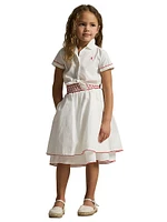Little Girl's & Poplin Shirt Skirt Set