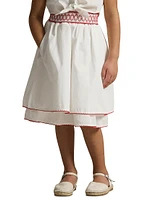 Little Girl's & Poplin Shirt Skirt Set