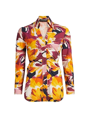 Shohreh Printed Jersey Long-Sleeve Top