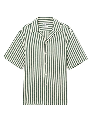 Trig Striped Regular Fit Camp Shirt