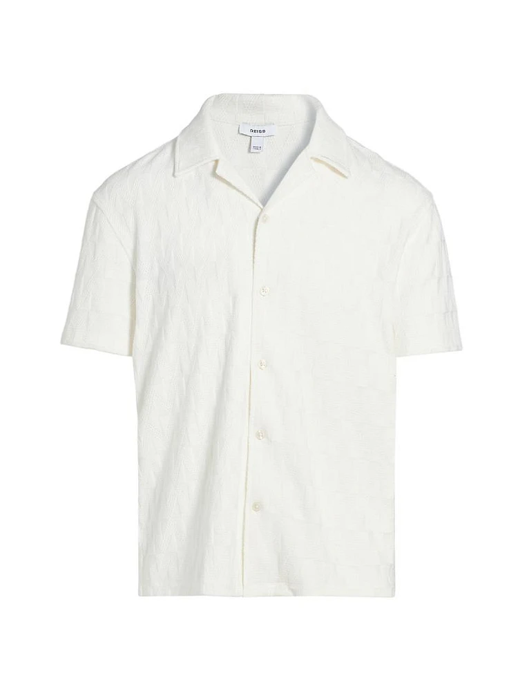 Ackling Textured-Knit Button-Front Shirt
