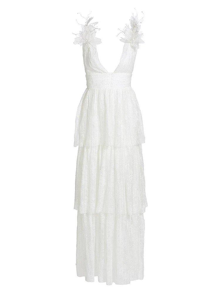 Sandrine Sheer Sequin Gown