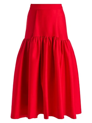 Diana Drop Waist Midi-Skirt