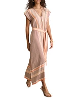 Gina Scarf-Print Midi-Dress