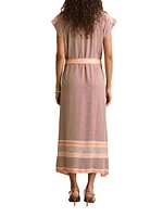 Gina Scarf-Print Midi-Dress