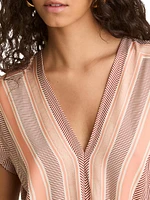 Gina Scarf-Print Midi-Dress