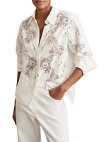 Lacey Button-Front Shirt