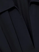 Aubrey Pleated Cotton Midi-Dress