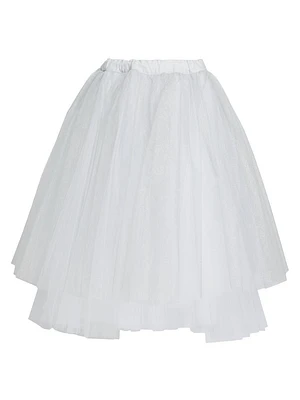 Tulle Metallic Midi-Skirt
