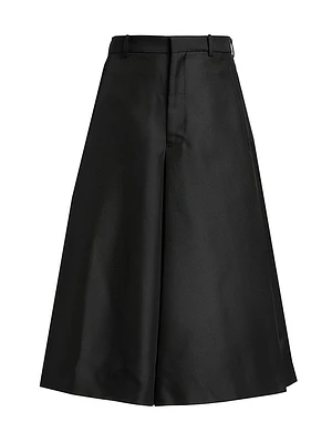 Pleated Midi-Skirt