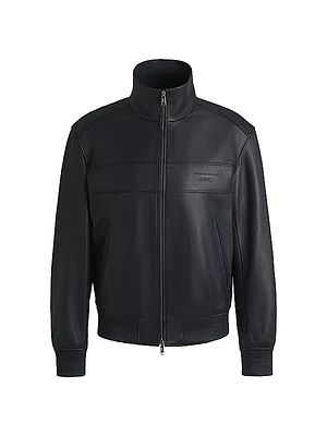 Porsche x Boss Regular-Fit Jacket in Leather
