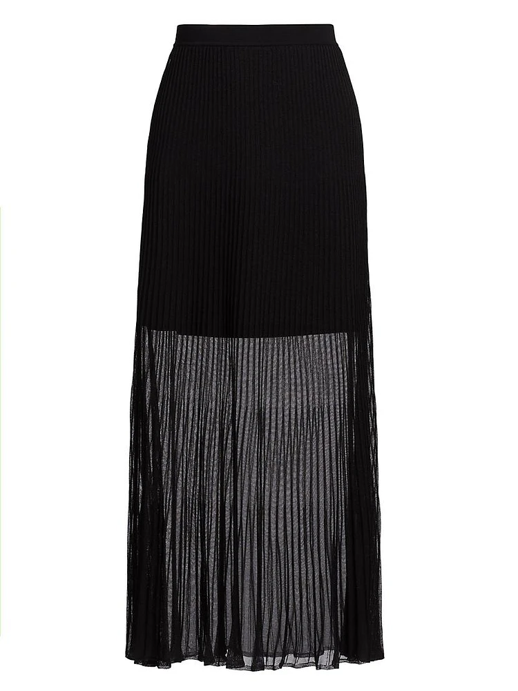 Gennie Pleated A-Line Maxi Skirt