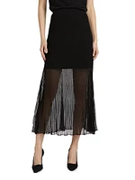 Gennie Pleated A-Line Maxi Skirt