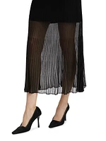 Gennie Pleated A-Line Maxi Skirt