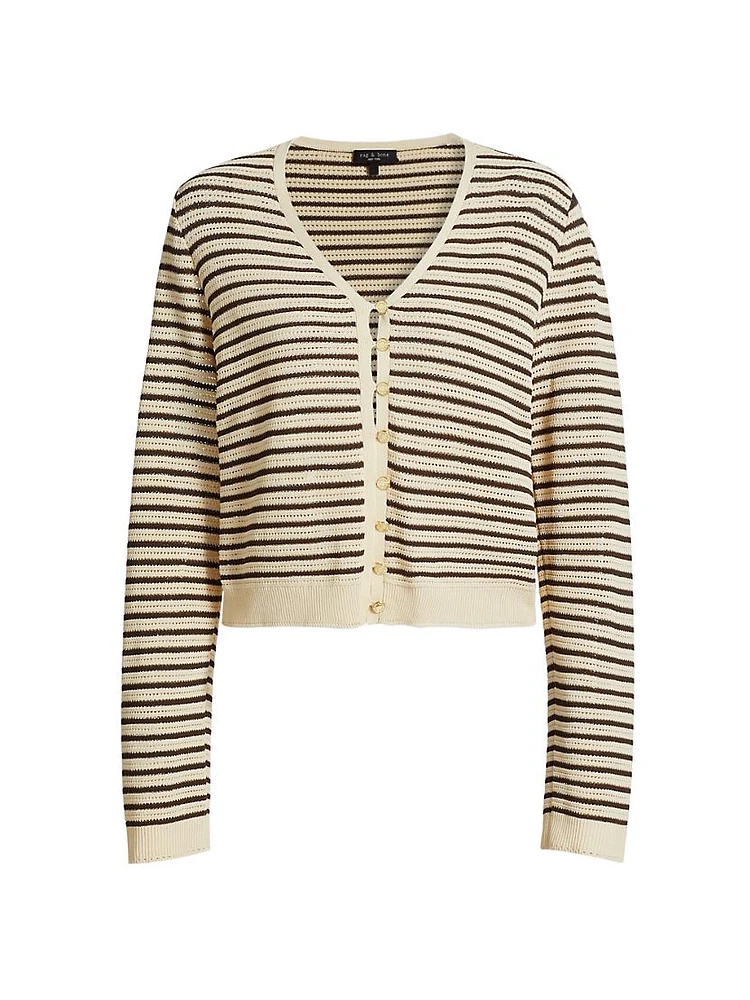 Zoey Striped Knit Cardigan