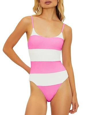 Calista Striped One-Piece Swimsuit